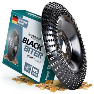 Bayerwald disque à râper "Black Biter" curved/rond - Disque bois meuleuse 125 x 22,2 mm | Ponçage rapide et grossier du bois et dérivés du bois | Disque à bois pour meuleuse d'angle (Sawblade King, neuf)