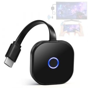 4K 5G Dongle HDMI sans Fil - Plug & Play Adaptateur de Miroir d'&Eacute;cran Miracast HDMI Dongle, Compatible iPhone/iPad/Android/Windows, pour TV/Moniteur/Projecteur, Support AirPlay/Miracast/DLNA (ShaoAn Studio, neuf)