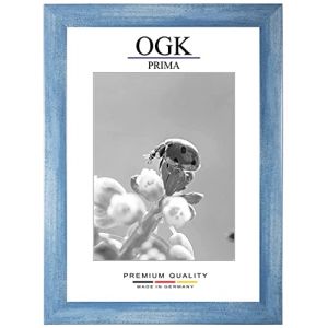Online-GalleryKing Cadre photo en bois 24 x 32 cm Bleu clair | Photos | Affiches | Puzzles | Galerie | Cadre (Online-GalleryKing, neuf)