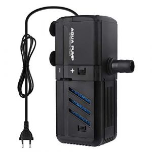 NO.17 Filtre d'aquarium 6W, filtre interne r&eacute;glable pour aquarium avec pompe &agrave; eau 500L / H pour aquarium 30-150L (NO.17-EU, neuf)