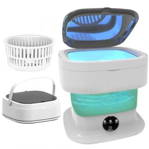 Mini Machine à Laver Camping, 14L Machine a Laver Portable, Lave Linge Manuel, Machine a Laver Camping, Mini Mave Linge, Mini Washing Machine pour Sous-vêtements Chaussettes Camping (Super Propre) (HLZ-EU, neuf)