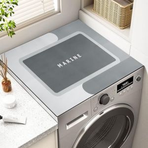 Housse Machine a Laver,60 x 60 cm Dessus de Machines &agrave; Laver,Tapis de Protection Antid&eacute;rapant pour Dessus de Machine &agrave; Laver,Comptoir Lave Linge pour Lave-Linge,S&egrave;che-Linge et R&eacute;frig&eacute;rateurs (fengyurui, neuf)
