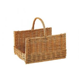 GRIGNO-TEK Carré Panier à buches en osier buff PBU1291, Marron (VTBOUTIQUE, neuf)