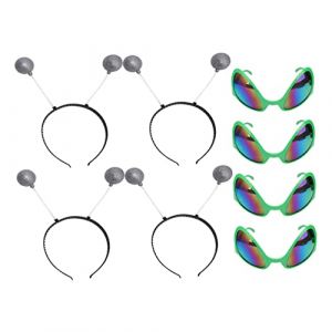 Healvian 8pi&egrave;ces Lunettes De Festival Pour Hommes Et Serre-t&ecirc;tes D&eacute;coratifs Look Festif Amusant Pour F&ecirc;tes De Fin Ann&eacute;e Et Bals (Pxinyao, neuf)