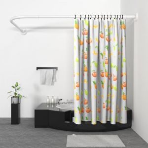 Misounda Barre de Douche Angle, Tringle Rideau Douche Angle en Acier Inox, 95x175 cm/100x165 cm R&eacute;glable Barre Rideau Douche Blanc, Tringle Douche Angle avec Inox Anneaux pour Salle de Bain/Baignoire (YTG&, neuf)