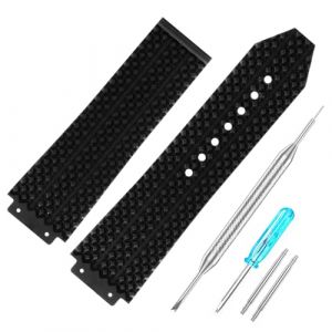 RBIPO Bracelet De Montre En Caoutchouc 25mm Pour Hublot Big Bang Bracelet De Montre De Remplacement &eacute;Tanche Pour Hommes Et Femmes (19mm&times;25mm&times;22mm) (SOGYECS, neuf)