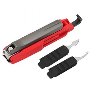 Coupper &agrave; ongles Kit de toilettage &agrave; ongles professionnels en acier inoxydable Blade outils de manucure multifonctionnelle pour les &eacute;l&eacute;ments de voyage au salon nou (Red Black) (FangNiuJie, neuf)