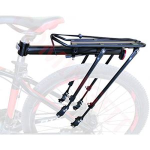 COMINGFIT® 80kg capacité Ajustable vélo Bagages Cargo Rack-Super Forte Mise à Niveau vélo Bagages Carrier 4-Strong-Leg vélo Cargo Carrier (Saturoll, neuf)