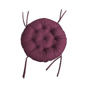Chilly pilley Coussin Rond pour Papasan Fauteuil en Rougein Coussin De Fauteuil Jardin Coussin De Siège Matelassé avec Boucles (90cm, Violet) (chillypilley, neuf)