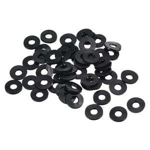 PATIKIL Joint Plat En Caoutchouc M8, Lot De 40, Diamètre Intérieur 8mm, Diamètre Extérieur 21mm, Épaisseur 2mm, Joint D'étanchéité Pour Robinet, Tuyau D'eau, Boulon De Fixation, Noir (PATIKIL UK, neuf)