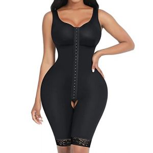 FeelinGirl Body Femme Gainant Gaine Amincissante Ventre Plat Combinaison Body Sculptant Gainante Gaine Haute Serre Taille Femme(Noir,XXL) (FLYCOOL INC, neuf)