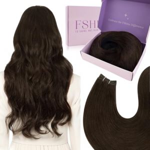 Fshine Brun Extension De Cheveux Tissage 100% Cheveux Humains Remy Tissage Bresilien Lisse 60cm Tissage Marron Tout Droit Cheveux Humains Naturels Tissage Remy Hair (Fshine Hair Eu, neuf)