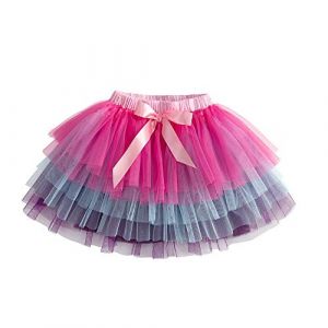 DXTON Fille Jupe Danse Jupe Tutu Princesse B&eacute;b&eacute; Jupe Sequin Ballet Jupe SK111 2-3 Ans (Dxton, neuf)