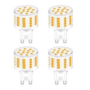 Ampoules LED G9 5W No Dimmable,5W Ampoules LED équivalent aux ampoules halogènes de 50W,500lm,Blanc Chaud 3000K,AC 220-240V,Pour plafonniers, Downlight, lustres,Lot de 4 (HUAMu, neuf)