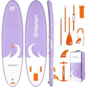 FBSPORT Planche de Surf Paddle Gonflable Adulte/Ados Stand up Paddle 338cm Paddle Board avec Pagaie Réglable, Pompe, Sac & Aileron pour Surf, Randonnée et Fitness sur Lacs, Rivières & Mer (UKLINEMAR, neuf)