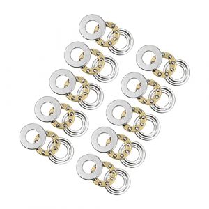 QUARKZMAN 5mm x 10mm x 4mm Miniature Pouss&eacute;e Bille Roulements x 10PCS Chrome Acier But&eacute;e Bille Roulements pour Ascenseurs et Moule Production (QUARKZMAN, neuf)