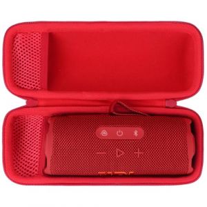 Lebakort Dur Étui Housse Cas Compatible avec JBL Flip 7/6 /5/4 Enceinte Bluetooth Portable (Rouge) (Lebakort-EU, neuf)