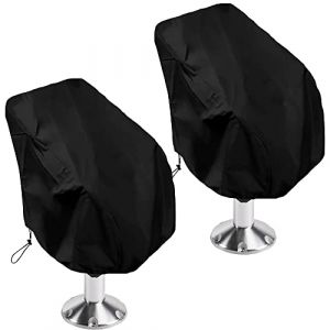Skyour Housse de si&egrave;ge de bateau ext&eacute;rieur 2 pi&egrave;ces, imperm&eacute;able, prot&egrave;ge-si&egrave;ges de capitaine de bateau, r&eacute;sistants &agrave; la poussi&egrave;re, pour banc de capitaine de bateau, protection pour si&egrave;ge de barre (Skyour EU, neuf)
