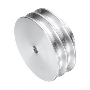QUARKZMAN Poulie en V &agrave; double gorge de 60 mm de diam&egrave;tre ext&eacute;rieur avec al&eacute;sage de 6 mm en alliage d'aluminium pour machine de per&ccedil;age d'arbre moteur 6 mm (1/4") en forme de PU (QUARKZMAN, neuf)