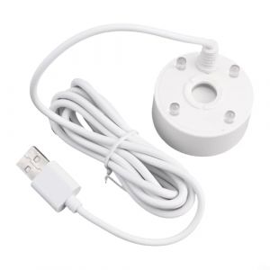 Zilimontt Brumisateur USB 5 V : brumisateur d'étang avec LED changeant de couleur pour fontaine, rocaille, étang, Halloween (blanc) (zilian, neuf)