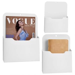 Documents Magn&eacute;tiques pour Burea, 3 Tailles, Porte Papier Magn&eacute;tique Porte Documents, Porte Documents Mural, Rangement de Fournitures de Bureau, pour R&eacute;frig&eacute;rateur, Tableaux Blancs, Blanc (S/M/L) (Yudobliss, neuf)