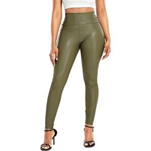 RIOJOY Leggings en cuir pour femmes taille haute pantalon en cuir sexy leggings aspect cuir pantalon, S (RIOJOY Direct FR, neuf)