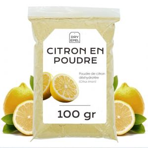 Poudre de Citron 100 g - Citron S&eacute;ch&eacute; - Fruit D&eacute;shydrat&eacute; - Id&eacute;al pour p&acirc;tisseries - Sans Sucre Ajout&eacute;, Sans Conservateurs, Sans Gluten (EPEL, neuf)