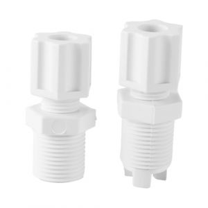 Ausi Kit de raccords d'entr&eacute;e pour clapet anti-retour de chlorateur, 2 pi&egrave;ces, &eacute;crou de compression, compatible avec les mod&egrave;les 1/4" CL220 CLX220EA CL220BR, blanc (Ausi EU, neuf)