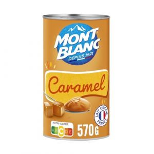 MONT BLANC – Crème Dessert Onctueuse Saveur Caramel, Texture Veloutée et Gourmande (Boîte 570g) - Le lot de 4 (Marché Parisien, neuf)