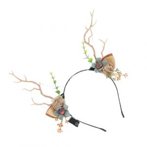 FRCOLOR 1 Pc Bandeau de Noël bandeau noel déguisement noel the hat renne noël décor de la Nativité de corne de cerf de noël accessoire de coiffure en corne de cerf (White Beach, neuf)