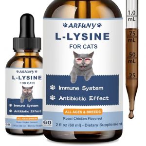 SANTKOL Lysine Chat - pour Syst&egrave;me Immunitaire, Bien-&Ecirc;tre Respiratoire, Yeux - 60ML Lysine pour Chats - Gouttes Antibiotiques Naturelles pour Chats - Ar&ocirc;me de Poulet R&ocirc;ti (SANTKOL, neuf)