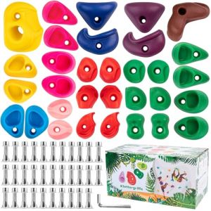 CIMOYBAI 32 Pi&egrave;ces Prises d'escalade, Pierres d'escalade Enfants, Couleurs Sombres Prises d'escalade Enfants, Tour De Jeux Et Mur d'escalade, Cadeaux de No&euml;l et d'anniversaire pour Enfants (AUTORULATE STAR S.R.L., neuf)