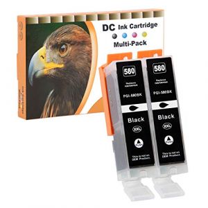 D&C PGI-580 XXL Compatible Cartouches d'encre Remplacement pour Canon PGI-580 CLI-581 pour Pixma TR7550 TR8550 TS6150 TS6151 TS6250 TS6350 TS8150 TS8151 TS8152 TS8250 TS9150 TS9155 TS9550 (2 Noir) (LOSMANN, neuf)