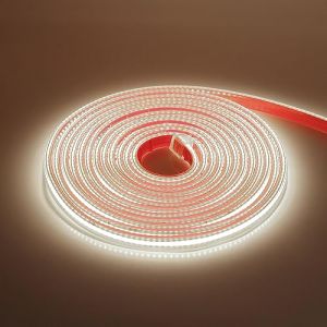 KISUFU Bande LED Etanche 220V, COB 288LEDs/M Ruban &Eacute;tanche IP65 D&eacute;coupable Flexible Bande Lumineuse pour Miroir, Maison, Chambre, Cuisine, D&eacute;coration.5M, Blanc naturel (Immortality980, neuf)