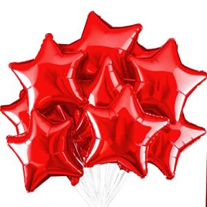 Ballon Étoile Rouge 20 pcs, Baudruche en Forme d'étoile, Ballons de Fleuret, Ballon Helium Étoile pour Anniversaire, Mariage, Saint Valentin, Décoration de fête de Noël (WEIMEIYING, neuf)