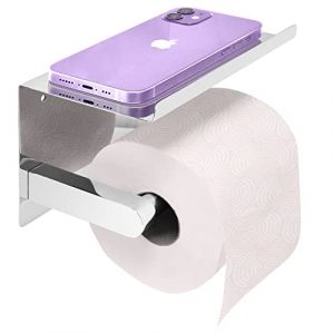 Joejis Porte-Papier Toilette en INOX adhésif - Porte Papier Toilette adhesif Chrome - Derouleur Papier Toilette Pratique - Distributeur Papier Toilette à étagère (Ridgewood_Products, neuf)