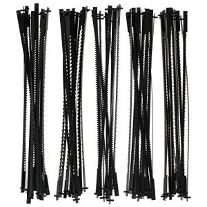 Lot de 60 lames de scie à chantourner Retrok - 127 mm - Acier au carbone - 10/15/18/20/24 dents - Pour bois, mousse et plastique (JUNRUIKE, neuf)