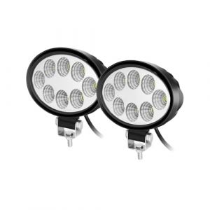 WELLIT 2x24w Oval Rampe de Phare de Travail LED 12V 24V, Projecteurs Lumi&egrave;re Feux Antibrouillard LED 6000k pour Offroad Voiture camions SUV ATV 4x4 Tracteur Bateau (Pro.Led.Top1, neuf)