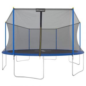 Ultrasport Uni-Jump Trampoline Exterieur Enfant 460 cm jusqu&rsquo;&agrave; 150 kg avec Filet de S&eacute;curit&eacute;, Coussin de Protection et Kit de Montage I Trampoline Enfant Jardin Ext&eacute;rieur (Ultra24Shop_1, neuf)