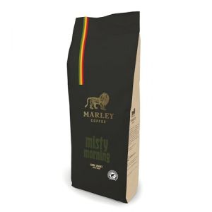 Misty Morning de Marley Coffee, grains de caf&eacute;, torr&eacute;faction fonc&eacute;e, de la famille de Marley, 1 kg Caf&eacute; en Grains (Marley Coffee Europe, neuf)