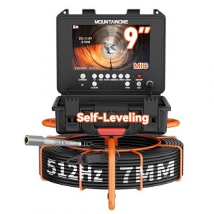 Cam&eacute;ra d&rsquo;Inspection Canalisation avec Automatique, Camera Tuyauterie avec Compteur de Distance, &Eacute;metteur 512Hz, &Eacute;cran IPS 1080P de 9 Camera Endoscopique avec Enregistreur DVR, 32Go (yoosee, neuf)