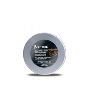Bullfrog Pommade Brillante Haute D&eacute;finition 100 ml - Aspect Brillant et D&eacute;fini - Composition &Eacute;lastique et Douce - Fabriqu&eacute;e en Italie (BULLFROG BARBERSHOP, neuf)