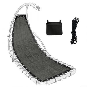 Tissu de rechange élégant pour balancelle suspendue, tissu de rechange élégant pour balancelle suspendue en textilène, parfait pour la relaxation (gris noirâtre A) (runshenghe, neuf)