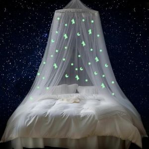 Moustiquaire de Lit,0.6x2.5x11M Grand Moustiquaire pour lit Simple & Double, Moustiquaire Ciel de Lit, avec étoiles Fluorescente, Protection Fiable Contre Les Insectes Moustiquaire (FOREVER POWERFUL LIMITED., neuf)