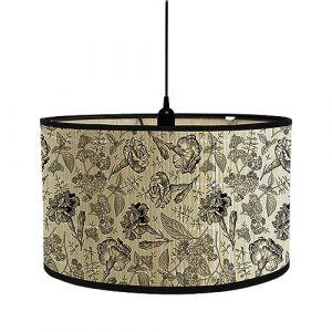 FANSU Abat-Jour en Tissu Moderne Classique Tambour Abat-jour, Remplacement Abat, Jour Fait à la Main, pour Lampe de Table, Suspension, Lampe de Chevet, Lampadaire (fleur vintage 8,30 * 20cm) (JINBO, neuf)