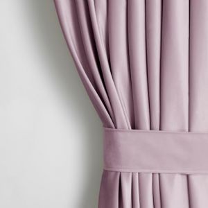 AmeliaHome Rideau effet velours 140 x 270 cm Rose poudr&eacute; 1 pi&egrave;ce Rideau occultant velours D&eacute;coration de fen&ecirc;tre Rideau d&eacute;coratif (shop_decoking, neuf)