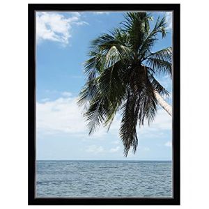 Cadre Photo sur Mesure 46x61 cm ou 61 x 46 cm Cadres Noir avec Filet Argent, 3.4 cm de Largeur (RK Cadres, neuf)