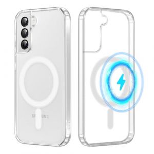 Yoedge Magnétique Coque pour Samsung Galaxy S21 FE 5G 6,4", Transparente Coque Compatible avec MagSafe, Ultra Léger et Mince Silicone TPU + PC Housse de Protection Anti-Choc Anti-Rayures Bumper Etui (Somin Ivka EU, neuf)