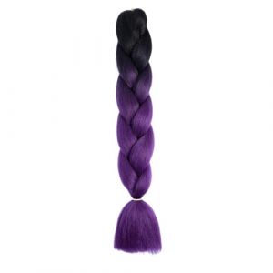 Extension Cheveux Naturel Extensions de cheveux synthétiques Jumbo Braids DIY 24" 100g Tresses en boîte pré-étirées Gris Blanc Noir Marron for enfants femmes(Y) (Mobang Ubest, neuf)