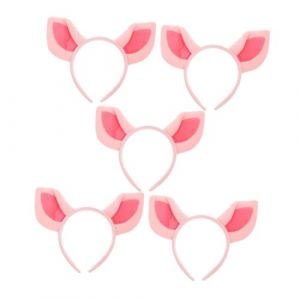 HONITANO 5pièces Tête De Cochon Oreilles Animaux Accessoire De Costume Peluche Pour Photographies Fêtes Et Cosplay (LUWELI, neuf)